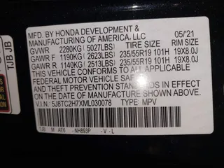 2021 Acura RDX w/Advance Package with VIN 5J8TC2H7XML030078, listed as a IAAI auction lot 41320663 with 74,478 mi miles. Bid and sale history available at carsss.com. Image 9.