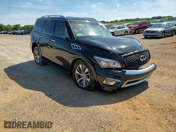 2017 Infiniti QX80 with VIN JN8AZ2NF8H9645395, listed as a Copart auction lot 57161274 with 0 mi miles and Salvage Title. Bid and sale history available at carsss.com. Image 11.