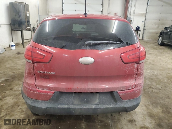 2014 Kia Sportage LX with VIN KNDPB3AC0E7623541, listed as a Copart auction lot 47541685 with 124,998 mi miles and Salvage Title. Bid and sale history available at carsss.com. Image 6.