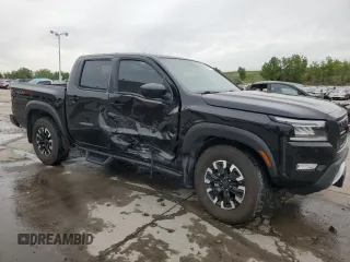 2023 Nissan Frontier SV with VIN 1N6ED1EK8PN670416, listed as a Copart auction lot 59204005 with 19,155 mi miles and Salvage title. Bid and sale history available at DreamBid. Image 4.