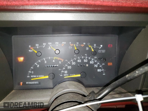 1991 GMC Sierra 1500 with VIN 2GTHC39K2M1538208, listed as a Copart auction lot 41664305 with 56,293 mi miles and Salvage Title. Bid and sale history available at DreamBid. Image 9.