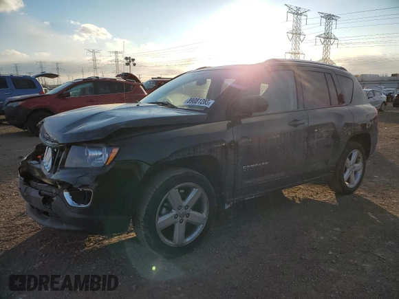 2014 Jeep Compass High Altitude with VIN 1C4NJCEAXED680799, listed as a Copart auction lot 89081285 with 63,447 mi miles and Salvage Title. Bid and sale history available at carsss.com. Image 1.