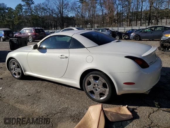 2004 Lexus SC 430 z VIN JTHFN48Y440053107, wystawiony jako Copart lot #46155525 z przebiegiem 223 220 mil mil oraz Czysty tytuł • Clean title. Historia ofert i sprzedaży dostępna na DreamBid. Obrazek 2.