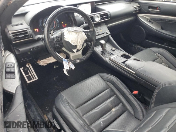 2017 Lexus RC with VIN JTHSM5BC0H5003592, listed as a Copart auction lot 44818705 with 51,871 mi miles and Salvage Title. Bid and sale history available at carsss.com. Image 8.