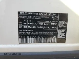 2011 Mercedes-Benz GL-Class GL 450 with VIN 4JGBF7BE6BA713048, listed as a Copart auction lot 75611444 with 152,950 mi miles and Clean Title. Bid and sale history available at carsss.com. Image 14.