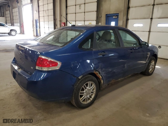 2008 Ford Focus SE with VIN 1FAHP35NX8W167615, listed as a Copart auction lot 49059675 with 193,183 mi miles and Salvage Title. Bid and sale history available at carsss.com. Image 3.