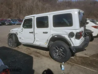 2025 Jeep Wrangler Sahara with VIN 1C4PJXENXSW500496, listed as a Copart auction lot 48501765 with 6,265 mi miles and Salvage Title. Bid and sale history available at carsss.com. Image 2.