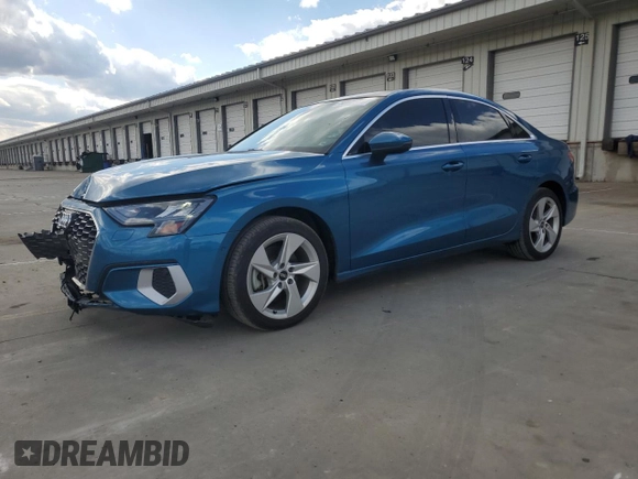 2022 Audi A3 Premium z VIN WAUAUDGY3NA076385, wystawiony jako Copart lot #50178965 z przebiegiem 41 837 mil mil oraz Nie do naprawy • Non repairable. Historia ofert i sprzedaży dostępna na DreamBid. Obrazek 1.