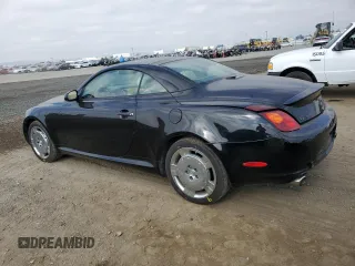 2002 Lexus SC 430 with VIN JTHFN48YX20007150, listed as a Copart auction lot 57253434 with 130,029 mi miles and Salvage Title. Bid and sale history available at DreamBid. Image 2.