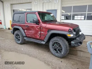 2021 Jeep Wrangler Sport S with VIN 1C4HJXAG9MW774173, listed as a Copart auction lot 47848865 with 43,602 mi miles and Salvage Title. Bid and sale history available at DreamBid. Image 4.