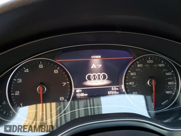 2017 Audi A7 Premium Plus with VIN WAUW3AFC4HN034186, listed as a Copart auction lot 85162674 with 57,310 mi miles and Salvage Title. Bid and sale history available at carsss.com. Image 9.