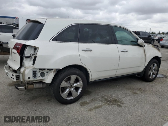 2011 Acura MDX Tech Pkg with VIN 2HNYD2H69BH500436, listed as a Copart auction lot 53506175 with Not Provided miles and Salvage Title. Bid and sale history available at carsss.com. Image 3.