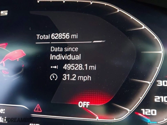 2020 BMW M5 Competition with VIN WBSJF0C05LB448878, listed as a IAAI auction lot 41796245 with 62,856 mi miles. Bid and sale history available at carsss.com. Image 14.