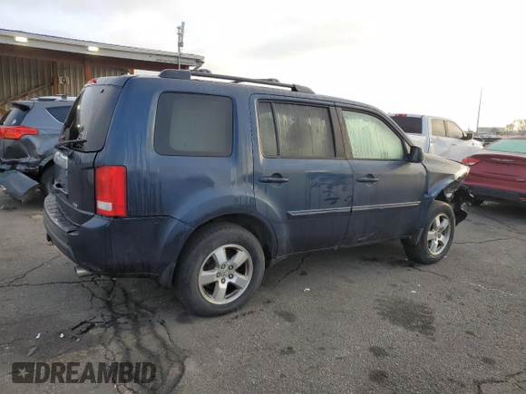 2009 Honda Pilot EX-L with VIN 5FNYF48599B038981, listed as a Copart auction lot 51255125 with 162,620 mi miles and Salvage Title. Bid and sale history available at carsss.com. Image 3.