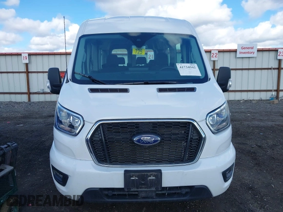 2023 Ford Transit Passenger XL with VIN 1FBAX2C82PKB28840, listed as a IAAI auction lot 41734942 with 20,504 mi miles and . Bid and sale history available at DreamBid. Image 12.