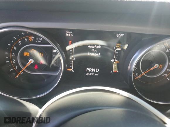 2020 Jeep Gladiator Sport S with VIN 1C6HJTAG5LL161239, listed as a Copart auction lot 60348605 with 35,333 mi miles and Salvage title. Bid and sale history available at DreamBid. Image 9.