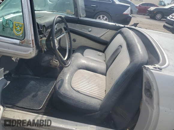 1956 Ford Thunderbird with VIN P6FH263430, listed as a Copart auction lot 75977804 with 52,420 mi miles and Salvage Title. Bid and sale history available at DreamBid. Image 7.