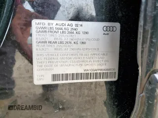 2014 Audi SQ5 Premium Plus z VIN WA1CGAFP8EA088536, wystawiony jako Copart lot #58494075 z przebiegiem 56 857 mil mil oraz Szkoda całkowita • Salvage title. Historia ofert i sprzedaży dostępna na DreamBid. Obrazek 13.