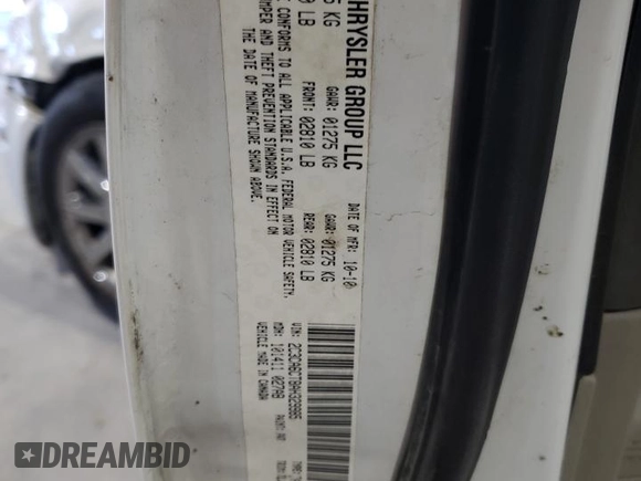 2010 Chrysler 300 with VIN 2C3CA6CT8AH329985, listed as a Copart auction lot 84556624 with 165,348 mi miles and Salvage Title. Bid and sale history available at carsss.com. Image 12.