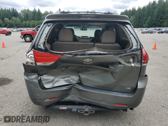 2011 Toyota Sienna LE AAS with VIN 5TDKK3DCXBS126391, listed as a Copart auction lot 62604005 with 252,346 mi miles and Salvage title. Bid and sale history available at DreamBid. Image 6.