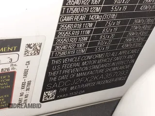 2019 Jaguar F-Pace 25t Premium с VIN SADCJ2FX2KA357093, выставлен на аукционе IAAI как лот 41432963 с пробегом 97 130 миль миль и . История ставок и продаж доступна на DreamBid. Изображение 9.