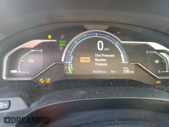 2018 Honda Clarity Plug-In Hybrid with VIN JHMZC5F13JC009429, listed as a Copart auction lot 74741693 with 62,368 mi miles. Bid and sale history available at carsss.com. Image 9.
