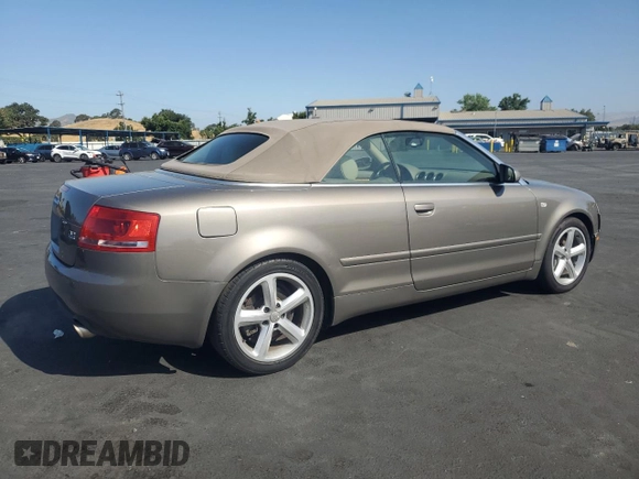 2007 Audi A4 3.2L with VIN WAUDH48H27K021925, listed as a Copart auction lot 60487555 with 143,947 mi miles and Salvage title. Bid and sale history available at DreamBid. Image 3.