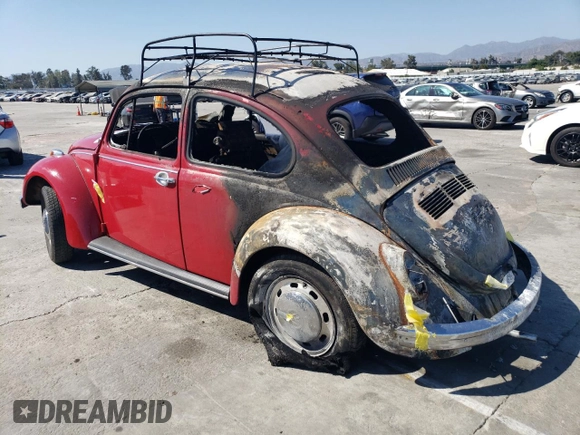 1968 Volkswagen Beetle with VIN 118428470, listed as a Copart auction lot 85266974 with Not Provided miles and Salvage Title. Bid and sale history available at DreamBid. Image 2.