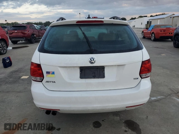 2012 Volkswagen Jetta SportWagen TDI w/Sunroof & Nav with VIN 3VWPL7AJ0CM703442, listed as a Copart auction lot 73928234 with 0 mi miles and Non Repairable. Bid and sale history available at carsss.com. Image 6.