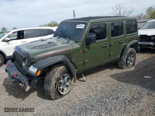 2021 Jeep Wrangler Unlimited Rubicon with VIN 1C4JJXFM3MW555919, listed as a Copart auction lot 54319775 with 51,188 mi miles and Salvage Title. Bid and sale history available at carsss.com. Image 1.