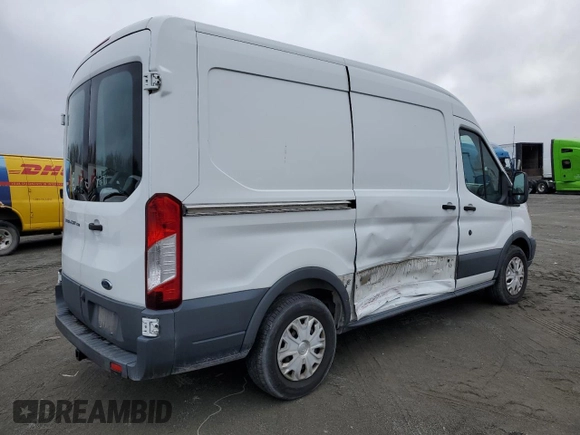 2015 Ford Transit Cargo with VIN 1FTYE1CM7FKA24477, listed as a Copart auction lot 86310214 with 54,098 mi miles and Salvage title. Bid and sale history available at DreamBid. Image 3.