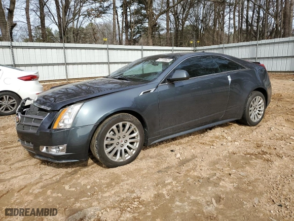 2011 Cadillac CTS Coupe Performance with VIN 1G6DL1ED0B0114922, listed as a Copart auction lot 43158625 with 97,990 mi miles and Salvage Title. Bid and sale history available at carsss.com. Image 1.