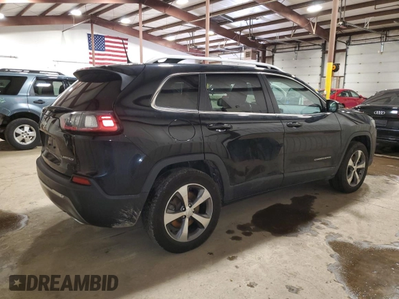 2019 Jeep Cherokee Limited with VIN 1C4PJMDX2KD451081, listed as a Copart auction lot 50602505 with 117,304 mi miles and Salvage Title. Bid and sale history available at carsss.com. Image 3.