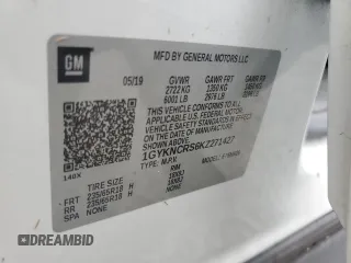 2019 Cadillac XT5 Luxury FWD z VIN 1GYKNCRS6KZ271427, wystawiony jako Copart lot #58873725 z przebiegiem Nie podano mil oraz Szkody całkowita. Historia ofert i sprzedaży dostępna na DreamBid. Obrazek 14.