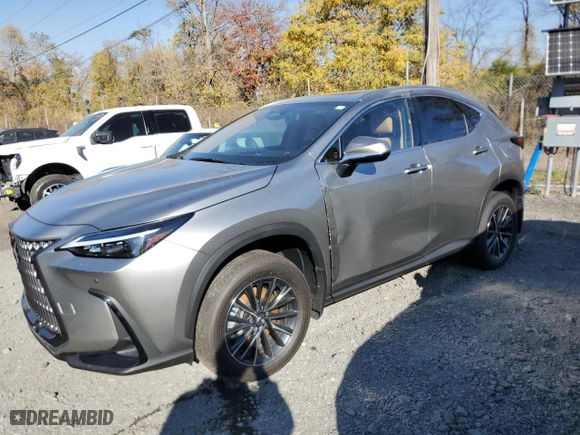 2025 Lexus NX with VIN JTJGKCEZ7S2042218, listed as a Copart auction lot 77576384 with 600 mi miles and Salvage Title. Bid and sale history available at carsss.com. Image 1.
