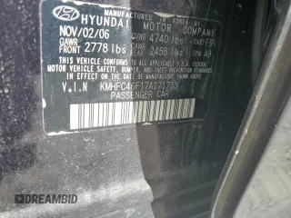 2007 Hyundai Azera SE z VIN KMHFC46F17A171733, wystawiony jako Copart lot #59060595 z przebiegiem 156 218 mil mil oraz Czysty tytuł • Clean title. Historia ofert i sprzedaży dostępna na DreamBid. Obrazek 12.