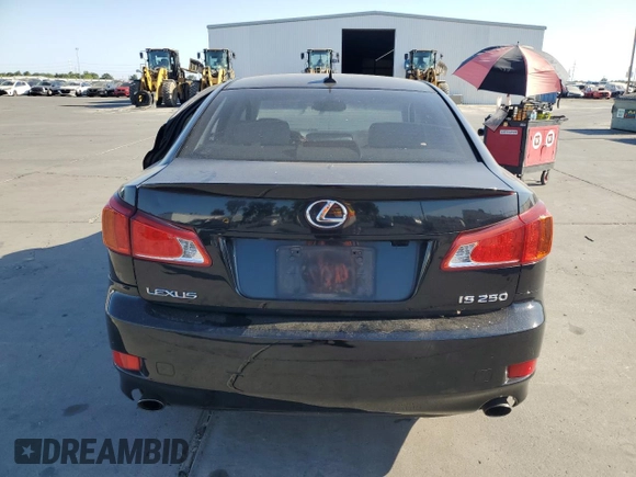 2010 Lexus IS 250 with VIN JTHBF5C28A5111898, listed as a Copart auction lot 62731095 with 181,655 mi miles and Salvage title. Bid and sale history available at DreamBid. Image 6.