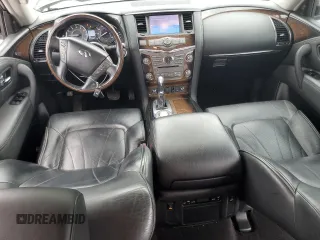 2012 Infiniti QX56 7-passenger with VIN JN8AZ2NFXC9517801, listed as a Copart auction lot 72724824 with 131,185 mi miles and Salvage Title. Bid and sale history available at carsss.com. Image 8.