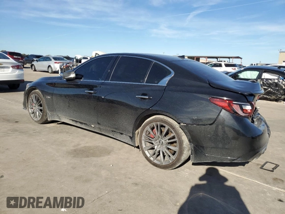 2019 Infiniti Q50 RED SPORT 400 with VIN JN1FV7APXKM761004, listed as a Copart auction lot 80199764 with 88,593 mi miles and Salvage Title. Bid and sale history available at carsss.com. Image 2.
