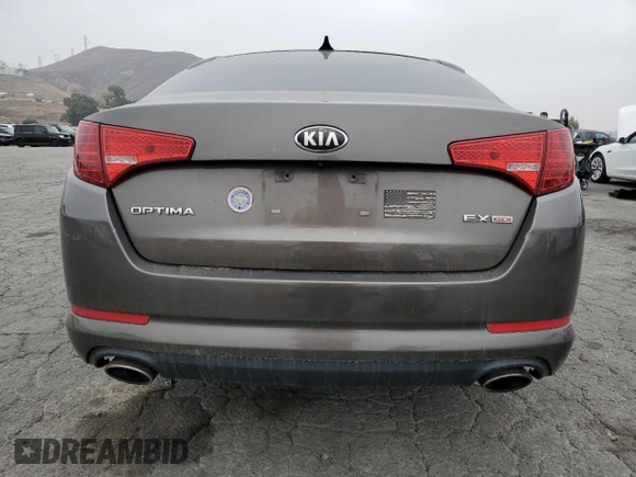 2013 Kia Optima EX with VIN 5XXGN4A78DG107255, listed as a Copart auction lot 61015475 with 168,006 mi miles and Salvage title. Bid and sale history available at DreamBid. Image 6.