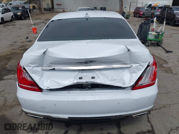 2019 Genesis G90 Premium with VIN KMTF34JA4KU061686, listed as a IAAI auction lot 42157076 with 27,359 mi miles and . Bid and sale history available at DreamBid. Image 16.