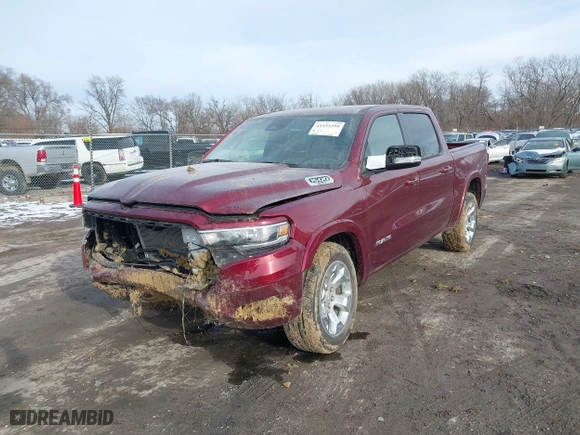 2025 Ram 1500 Big Horn with VIN 1C6SRFFP1SN536846, listed as a IAAI auction lot 41253299 with 4,155 mi miles. Bid and sale history available at carsss.com. Image 17.