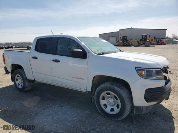 2021 Chevrolet Colorado 4WD Work Truck with VIN 1GCGTBEN1M1187433, listed as a Copart auction lot 49524175 with 192,312 mi miles and Salvage Title. Bid and sale history available at carsss.com. Image 4.