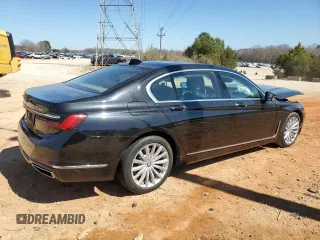 2020 BMW 7 Series 740i with VIN WBA7T2C07LCD79725, listed as a Copart auction lot 48498255 with 57,580 mi miles and Salvage title. Bid and sale history available at DreamBid. Image 3.