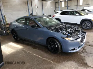 2024 Mazda 3 S Carbon Edition with VIN 3MZBPBCM3RM410653, listed as a Copart auction lot 55505645 with 26,729 mi miles and Salvage Title. Bid and sale history available at DreamBid. Image 4.