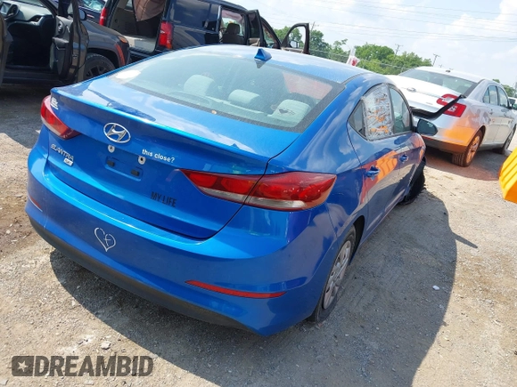 2017 Hyundai Elantra SE with VIN KMHD74LF1HU096113, listed as a IAAI auction lot 42378011 with Not provided miles and . Bid and sale history available at DreamBid. Image 4.