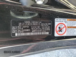 2018 Subaru BRZ tS with VIN JF1ZCAD1XJ9600115, listed as a Copart auction lot 52885834 with 31,503 mi miles and Salvage title. Bid and sale history available at DreamBid. Image 14.