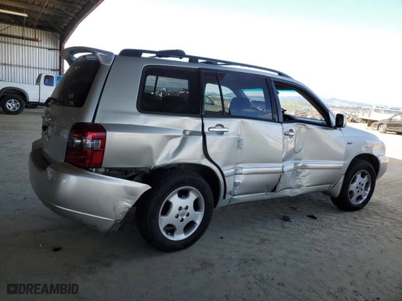 2005 Toyota Highlander with VIN JTEEP21A050092489, listed as a Copart auction lot 47615055 with 185,833 mi miles and Salvage Title. Bid and sale history available at carsss.com. Image 3.