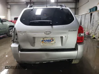 2008 Hyundai Tucson GLS with VIN KM8JM12B58U908862, listed as a Copart auction lot 76989094 with 193,033 mi miles and Salvage Title. Bid and sale history available at carsss.com. Image 6.