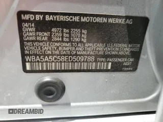 2014 BMW 5 Series 528i with VIN WBA5A5C58ED509788, listed as a Copart auction lot 52584705 with 170,679 mi miles and Salvage Title. Bid and sale history available at carsss.com. Image 12.
